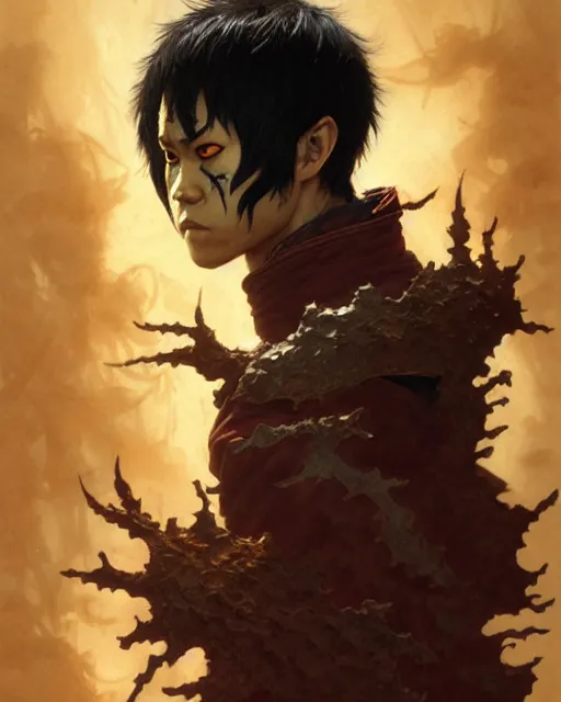 Image similar to zuko from avatar the last airbender, character portrait, portrait, close up, concept art, intricate details, highly detailed by greg rutkowski, michael whelan and gustave dore