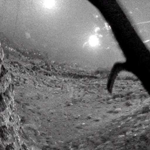 Prompt: a weird land octopus caught on trailcam nightvision footage camera, grainy low quality