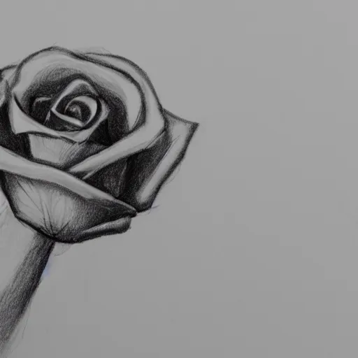 Image similar to concept art of a finger touching a rose, sketch, drawing, clear image,