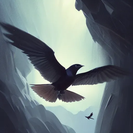 Image similar to milano bird, milvus milvus flying in avila mountains, 4 k, concept art, by wlop, ilya kuvshinov, artgerm, krenz cushart, greg rutkowski, pixiv. cinematic dramatic atmosphere, sharp focus, volumetric lighting, cinematic lighting, studio quality