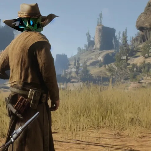 Image similar to yoda in red dead redemption 2