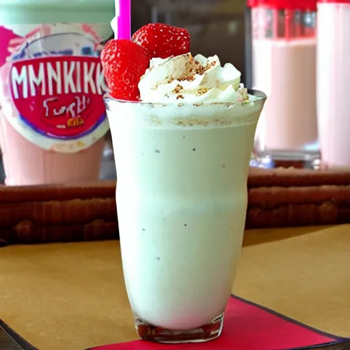 Image similar to A milkshake so delicious it brings all the boys to the yard