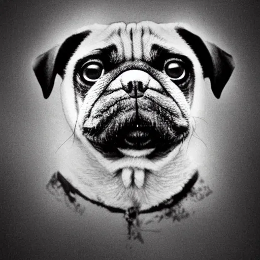 Image similar to the ghost of a pug