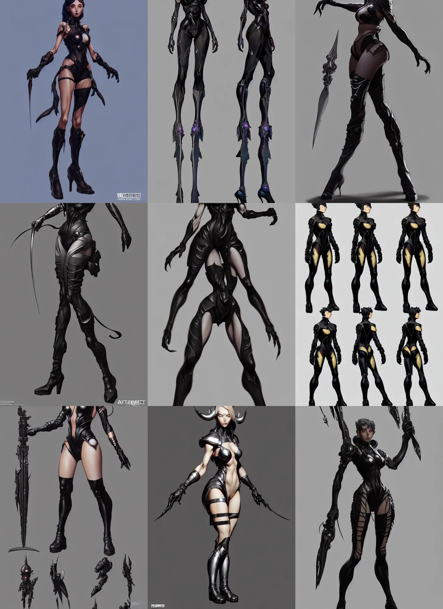 Image similar to cartoon character design by artgerm, cushart krenz, zeronis, donato giancola and greg rutkowski. sci - fi weapon. black tape project show attctive showgirl!! full body with future head set!! sharp edge. ultra clear detailed. contour light effect!! 8 k. stage light. octane render.