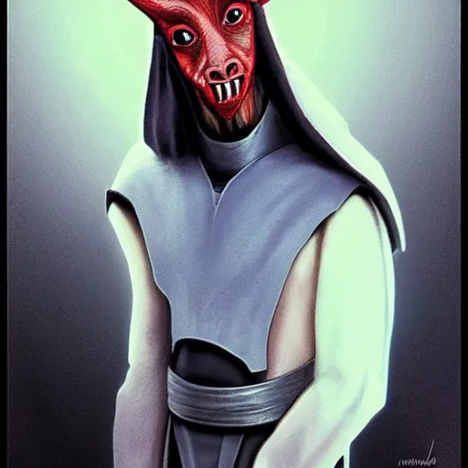 Image similar to jar jar binks as a sith lord