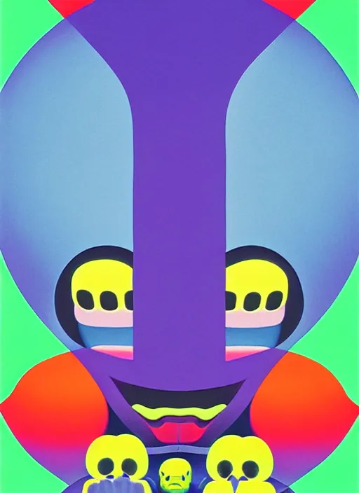 Prompt: kids see ghost by shusei nagaoka, kaws, david rudnick, airbrush on canvas, pastell colours, cell shaded, 8 k