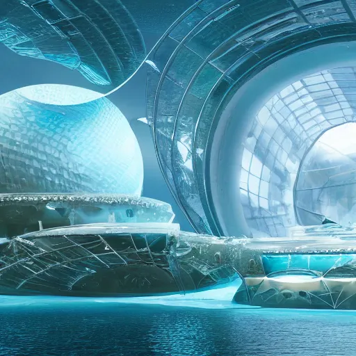 Prompt: futuristic underwater dome city, highly detailed, dramatic lighting, 4k,