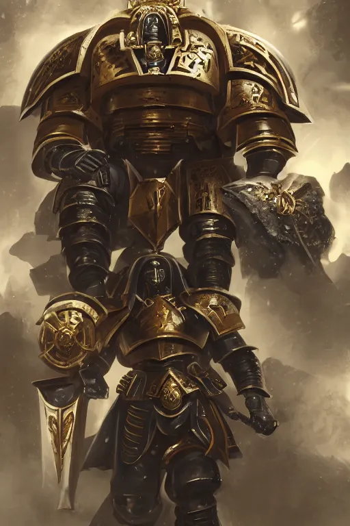 Image similar to armor portrait heros warhammer 4 0 k horus heresy fanart - the primarchs emperor by johannes helgeson animated with vfx concept artist & illustrator global illumination ray tracing hdr fanart arstation zbrush central hardmesh 8 k octane renderer comics stylized