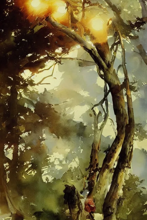 Prompt: paint brush strokes, abstract watercolor painting of birch tree, art by hans dahl, by jesper ejsing, art by anders zorn, wonderful masterpiece by greg rutkowski, cinematic light, american romanticism by greg manchess, creation by tyler edlin