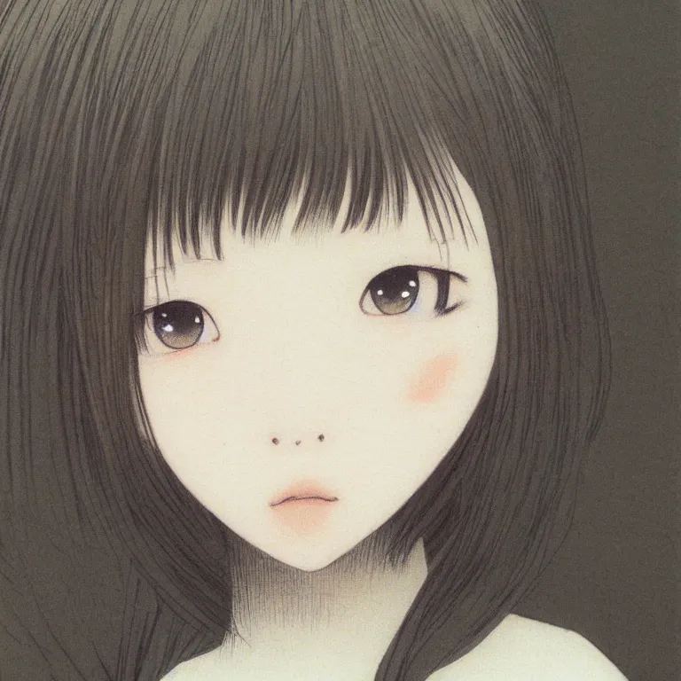 Image similar to young girl by chika umino, detailed