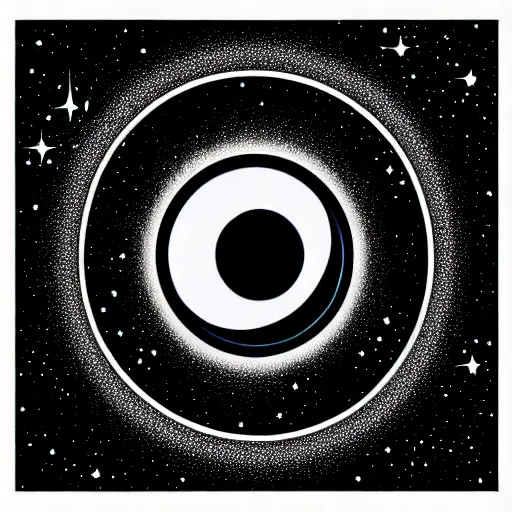 Image similar to black and white space - themed svg vector art panel for cnc plasma, laser, stencil, unique space design