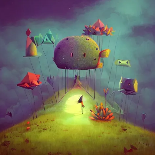 Image similar to low poly, pixar, surreal hybrid animals, nostalgia for a fairytale, magic realism, flowerpunk, mysterious vivid colors by andy kehoe and amanda clarke en un mundo de Gediminas Pranckevicius