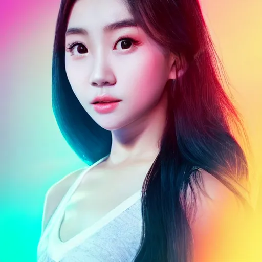 Image similar to a perfect, dynamic, epic, cinematic 8K HD movie shot of close-up thai beautiful cute young T-Pop idol actress girl face. Motion, VFX, Inspirational arthouse, at Behance, with Instagram filters, Photoshop, Adobe Lightroom, Adobe After Effects, taken with polaroid kodak portra