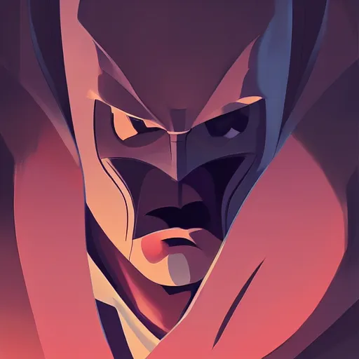 Image similar to face icon stylized minimalist batman : the animated series, loftis, cory behance hd by jesper ejsing, by rhads, makoto shinkai and lois van baarle, ilya kuvshinov, rossdraws global illumination