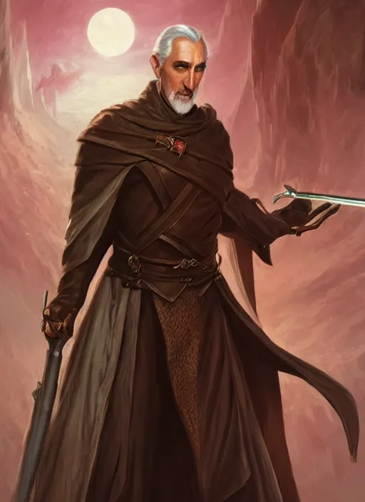 Image similar to count dooku, ultra detailed fantasy, dndbeyond, bright, colourful, realistic, dnd character portrait, full body, pathfinder, pinterest, art by ralph horsley, dnd, rpg, lotr game design fanart by concept art, behance hd, artstation, deviantart, hdr render in unreal engine 5