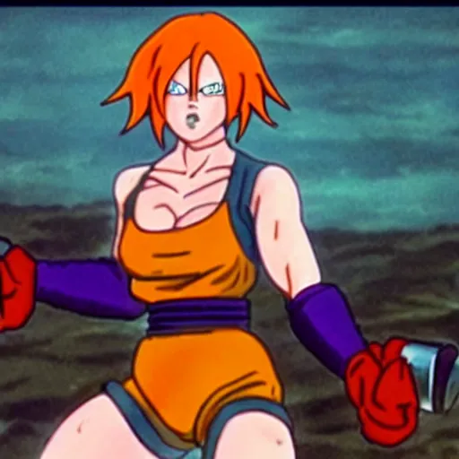 Prompt: a still from Leeloo in DragonBall Z