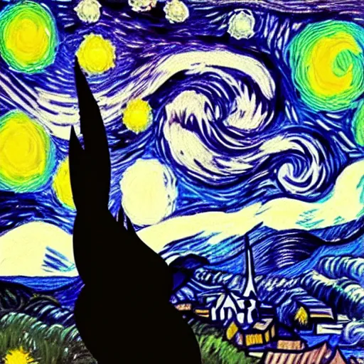 Image similar to joyous, fit, powerful, vincent van gogh standing next to his small painting starry night which is on an easel, stop motion vinyl action figure, plastic, toy, butcher billy style