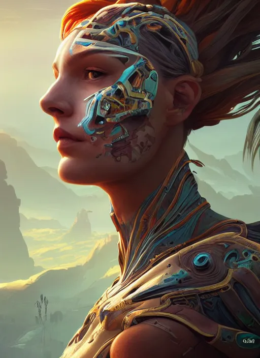 Image similar to symmetry!! portrait of jupiter alien in the style of horizon zero dawn, machine face, intricate, elegant, highly detailed, digital painting, artstation, concept art, smooth, sharp focus, illustration, art by artgerm and greg rutkowski and alphonse mucha, 8 k