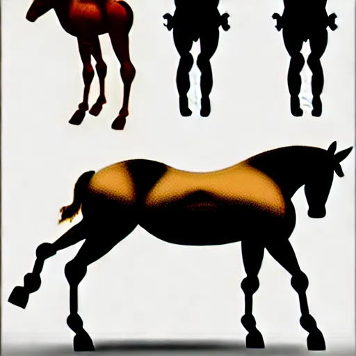 Image similar to centaur anatomy reference sheet, 8k, very detailed.