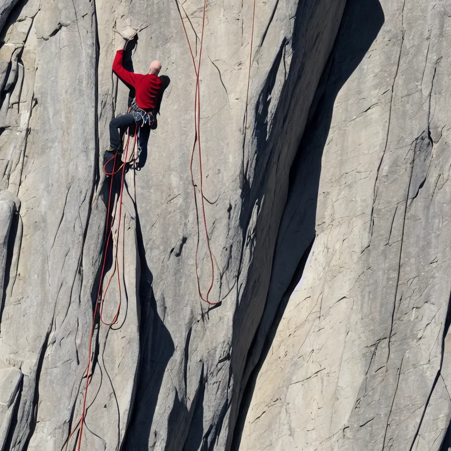 Prompt: voldemort climbs el capitan free solo