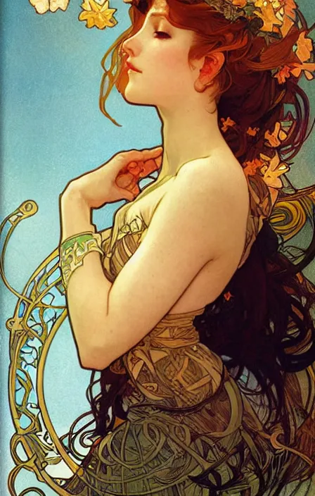 Image similar to bodice ripper book cover art by artgerm alphonse mucha, wlop