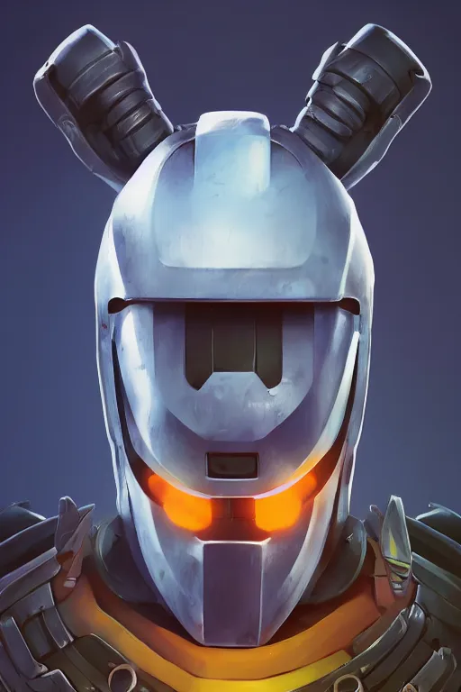 Image similar to epic mask helmet robot ninja portrait stylized as fornite style game design fanart by concept artist gervasio canda, behance hd by jesper ejsing, by rhads, makoto shinkai and lois van baarle, ilya kuvshinov, rossdraws global illumination radiating a glowing aura global illumination ray tracing hdr render in unreal engine 5