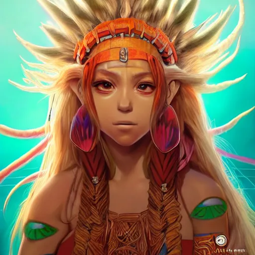 Image similar to anime portrait of Shakira as a shaman yedi using dark force to eliminate trump as an anime antagonist by Stanley Artgerm Lau, WLOP, Rossdraws, James Jean, Andrei Riabovitchev, Marc Simonetti, and Sakimichan, trending on artstation