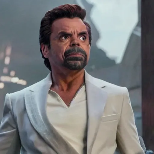 Image similar to film realistic still Eugenio Derbez as Thanos in Avengers Endgame