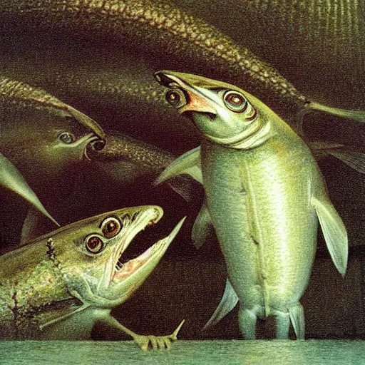 Prompt: sardine, extremely detailed masterpiece, illustration, roger deakin ’ s cinematography, by michael sowa,