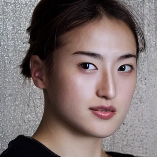 Prompt: close photo portrait of young japanese gabriella papadakis