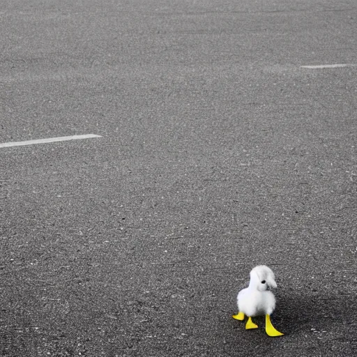 Image similar to minimalist stock art of a banana duck walking his dog