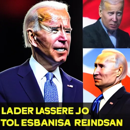 Image similar to joe biden lasering russia with his eyes