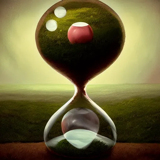 Prompt: hourglass by gediminas pranckevicius