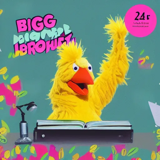 Prompt: big bird lofi beats to chill and study to 2 4 / 7