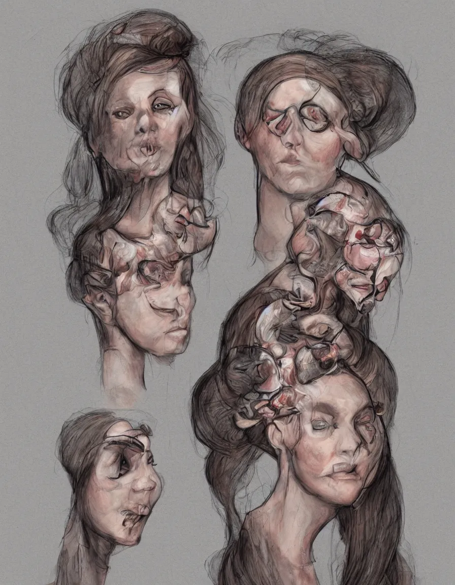 Prompt: lobotomy of a beautiful woman, brain operation, concept art