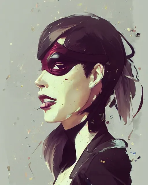 Image similar to a ultradetailed beautiful painting of a stylish woman with an eyepatch over her left eye, by conrad roset, greg rutkowski and makoto shinkai trending on artstation