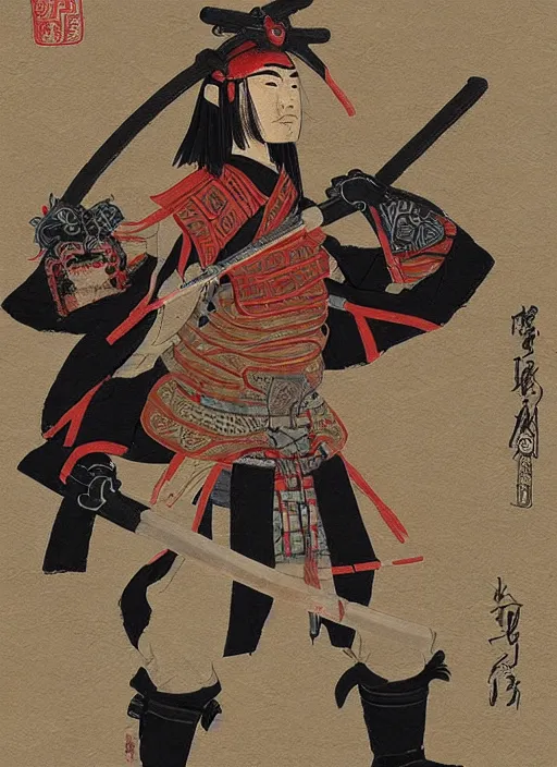 Image similar to samurai jetstream sam, feudal japan, painting, high quality, [ [ [ revengeance ] ] ]