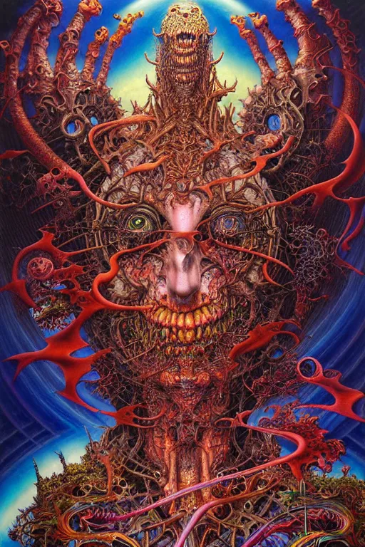 Prompt: realistic detailed image of isometric technological nightmare abomination monster god. depth perspective, by lisa frank, ayami kojima, amano, karol bak, greg hildebrandt, and mark brooks, neo - gothic, gothic, rich deep colors. beksinski painting, part by adrian ghenie and gerhard richter. art by takato yamamoto. masterpiece