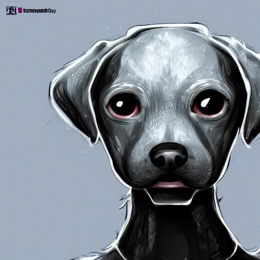 Image similar to alien dog, digital art, trending on art station