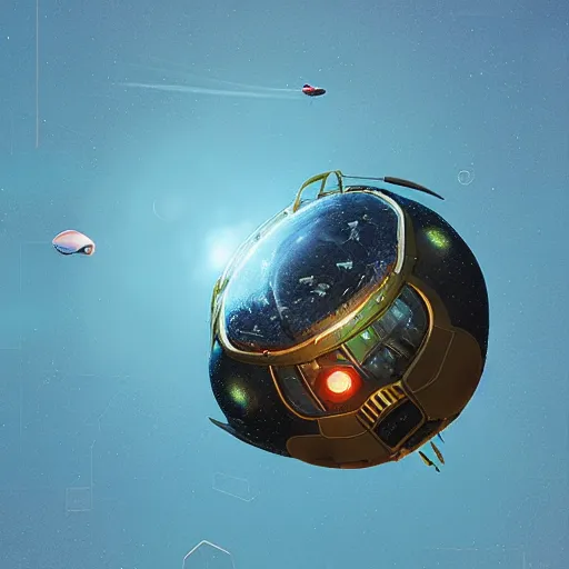 Image similar to photorealistic hyperrealistic holographic sea sphere sparrow mousse neutron fireflies , by Hans Andersen Brendekilde and Beeple and Brom , flat shading , Low poly , fine art