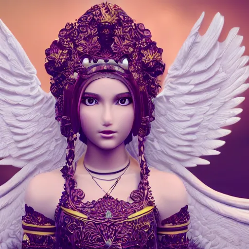 Prompt: gorgeous angelic princess, ornate 4 k intricate detailed octane render