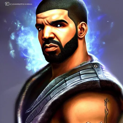 Image similar to Drake as a Mortal Kombat character, digital art, Trending on Art Station, 8k,