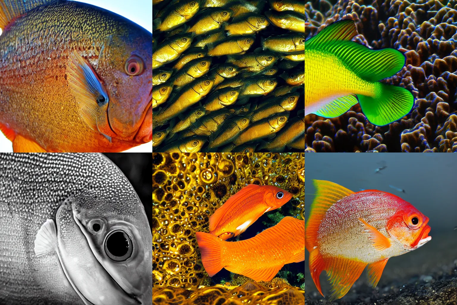 Prompt: carpe coi fish close UP photography