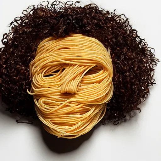 Prompt: face made of spaghetti