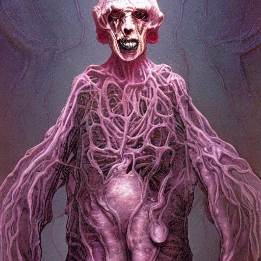 Prompt: Saggy Grandma Ghost | in the style of Wayne Barlowe