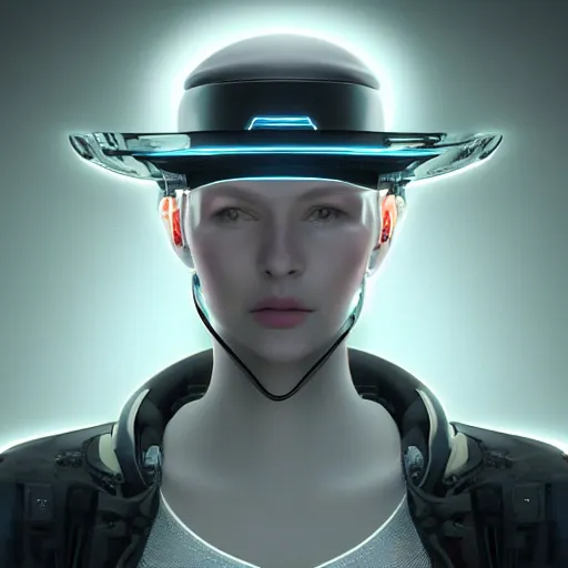 Image similar to a hat from the future, cyberpunk, highly detailed, epic lighting, hyper photorealism, 8 k