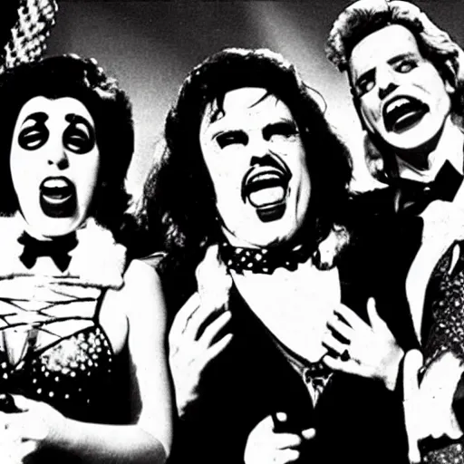 Image similar to meatloaf in rocky horror picture show