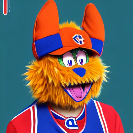 Image similar to anime Portrait of Youppi the Habs Montreal Canadiens Mascot as a very cute powerful and friendly pokemon, highly detailed anime, smooth, sharp focus, dynamic lighting, intricate, trending on ArtStation, illustration pokemon, art by WLOP