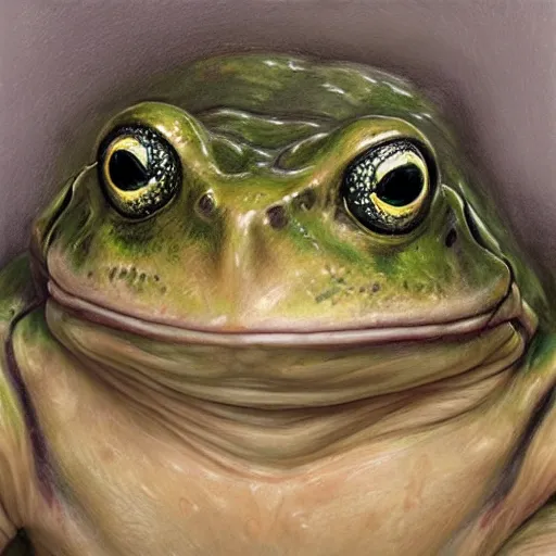 Image similar to frog as a realistic fantasy knight, closeup portrait art by donato giancola and greg rutkowski, realistic face, digital art, trending on artstation, symmetry!!, no helmet