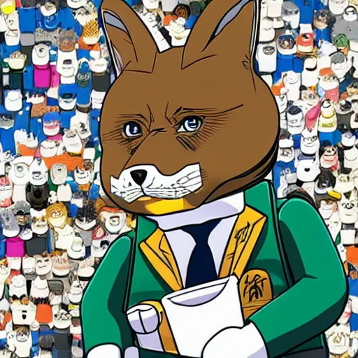 Prompt: legoshi from beastars